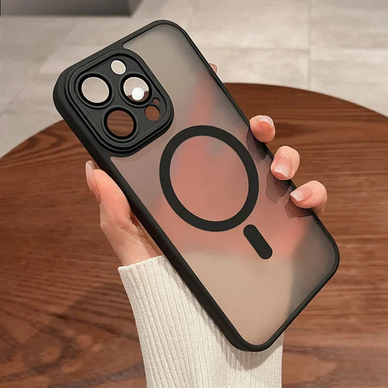 Coque Magnétique Mate Translucide – Protection Antichoc MagSafe