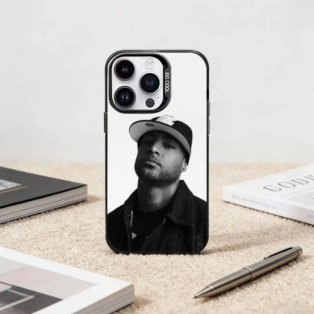 French B-Booba Rapper Singer Phone Case For iPhone17, 16,15,14,13,12 Pro Max Candy Matte Shockproof Black Cover