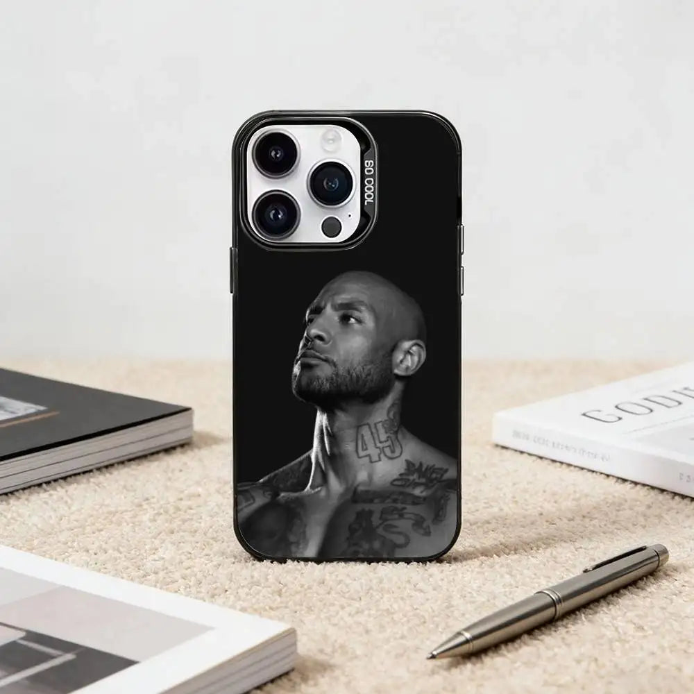French B-Booba Rapper Singer Phone Case For iPhone17, 16,15,14,13,12 Pro Max Candy Matte Shockproof Black Cover